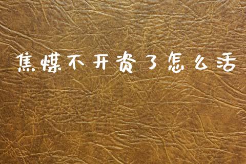 焦煤不开资了怎么活_https://m.fansifence.com_公募基金_第1张