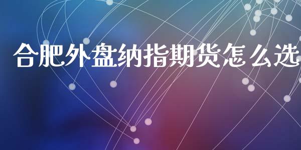 合肥外盘纳指期货怎么选_https://m.fansifence.com_消费金融_第1张