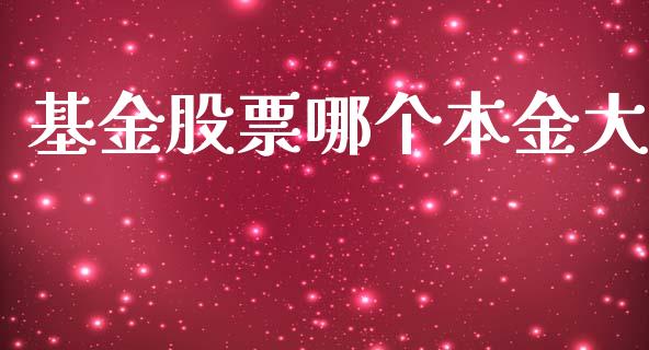 基金股票哪个本金大_https://m.fansifence.com_贵金属行情_第1张