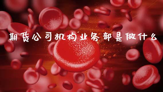 期货公司机构业务部是做什么_https://m.fansifence.com_贵金属行情_第1张