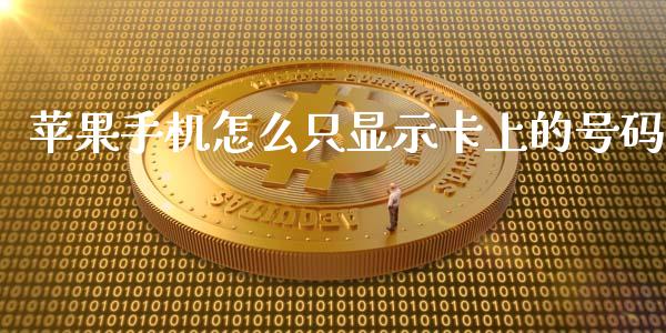 苹果手机怎么只显示卡上的号码_https://m.fansifence.com_个股行情_第1张
