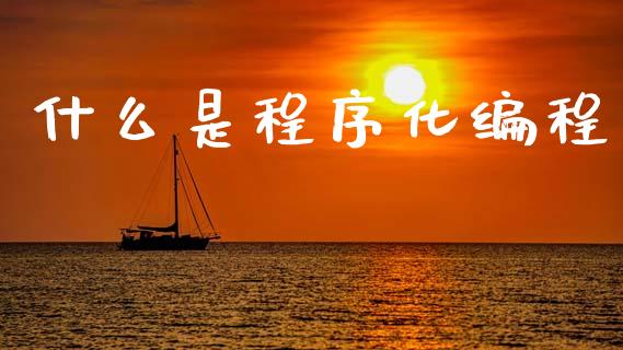 什么是程序化编程_https://m.fansifence.com_贵金属行情_第1张