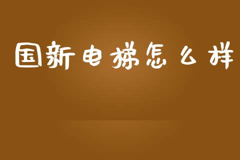 国新电梯怎么样_https://m.fansifence.com_个股行情_第1张