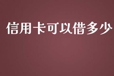 信用卡可以借多少_https://m.fansifence.com_个股行情_第1张