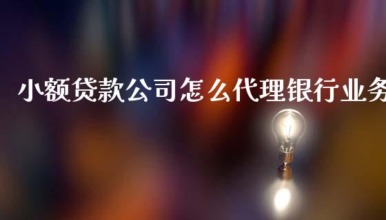 小额贷款公司怎么代理银行业务_https://m.fansifence.com_公募基金_第1张