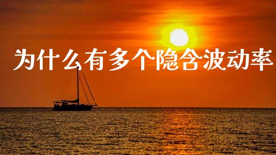 为什么有多个隐含波动率_https://m.fansifence.com_公募基金_第1张