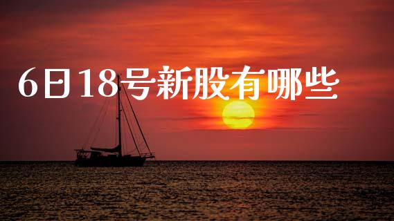6日18号新股有哪些_https://m.fansifence.com_个股行情_第1张
