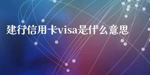 建行信用卡visa是什么意思_https://m.fansifence.com_消费金融_第1张