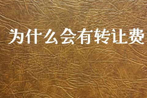 为什么会有转让费_https://m.fansifence.com_贵金属行情_第1张