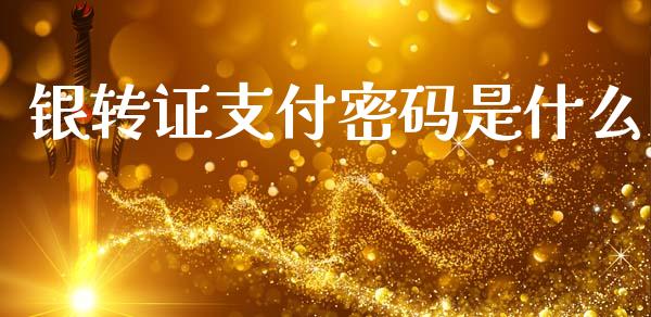 银转证支付密码是什么_https://m.fansifence.com_个股行情_第1张
