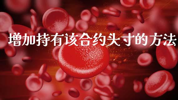 增加持有该合约头寸的方法_https://m.fansifence.com_个股行情_第1张