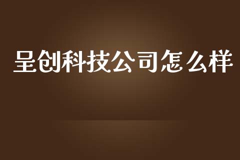 呈创科技公司怎么样_https://m.fansifence.com_公募基金_第1张