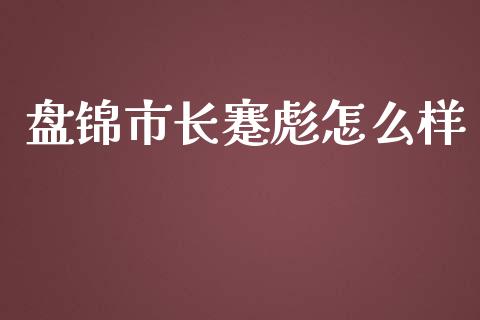 盘锦市长蹇彪怎么样_https://m.fansifence.com_个股行情_第1张