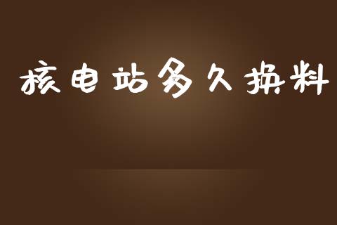 核电站多久换料_https://m.fansifence.com_公募基金_第1张