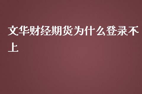 文华财经期货为什么登录不上_https://m.fansifence.com_消费金融_第1张