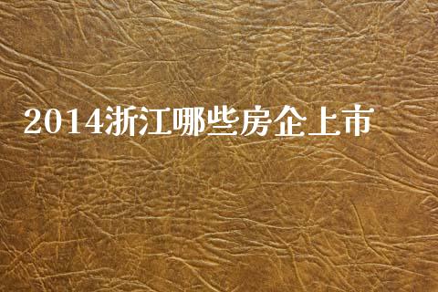 2014浙江哪些房企上市_https://m.fansifence.com_消费金融_第1张