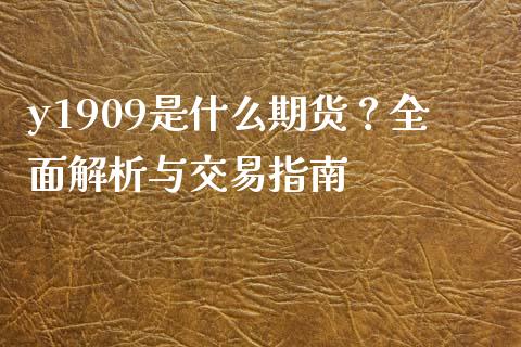 y1909是什么期货？全面解析与交易指南_https://m.fansifence.com_个股行情_第1张