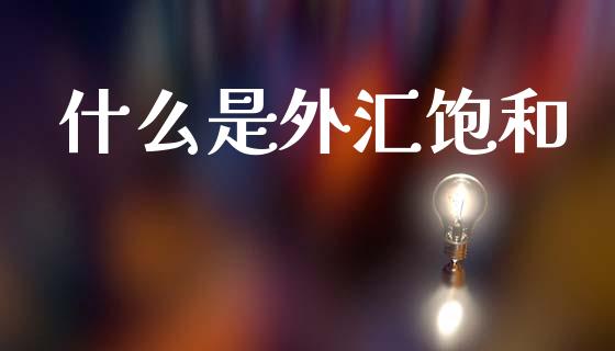 什么是外汇饱和_https://m.fansifence.com_贵金属行情_第1张