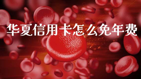 华夏信用卡怎么免年费_https://m.fansifence.com_公募基金_第1张