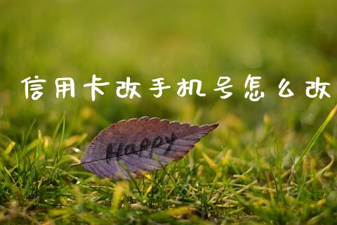 信用卡改手机号怎么改_https://m.fansifence.com_贵金属行情_第1张