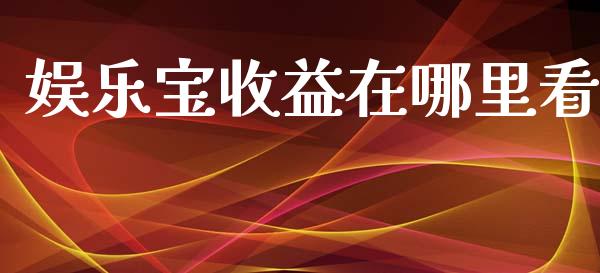 娱乐宝收益在哪里看_https://m.fansifence.com_消费金融_第1张