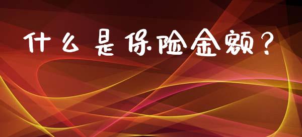 什么是保险金额？_https://m.fansifence.com_公募基金_第1张