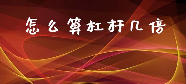 怎么算杠杆几倍_https://m.fansifence.com_公募基金_第1张