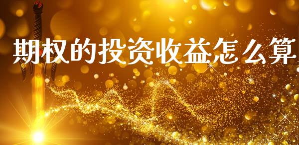 期权的投资收益怎么算_https://m.fansifence.com_消费金融_第1张