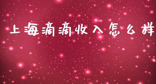 上海滴滴收入怎么样_https://m.fansifence.com_个股行情_第1张