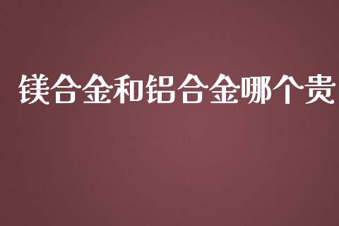 镁合金和铝合金哪个贵_https://m.fansifence.com_消费金融_第1张