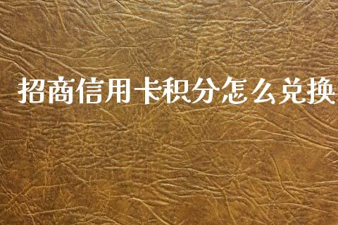 招商信用卡积分怎么兑换_https://m.fansifence.com_个股行情_第1张