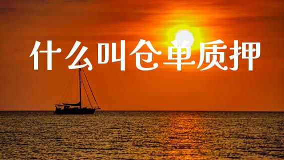 什么叫仓单质押_https://m.fansifence.com_个股行情_第1张
