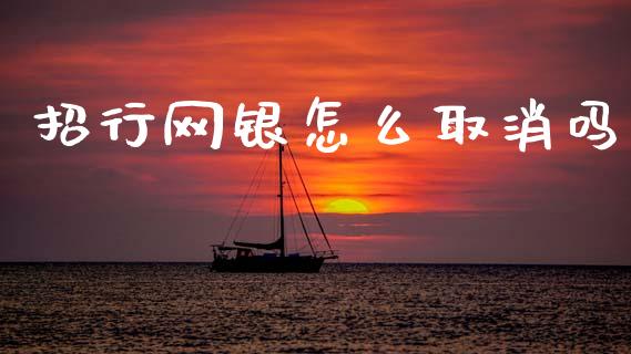 招行网银怎么取消吗_https://m.fansifence.com_消费金融_第1张