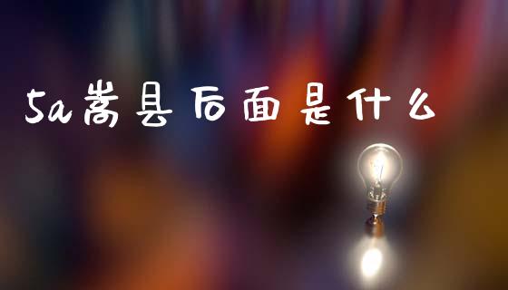 5a嵩县后面是什么_https://m.fansifence.com_消费金融_第1张