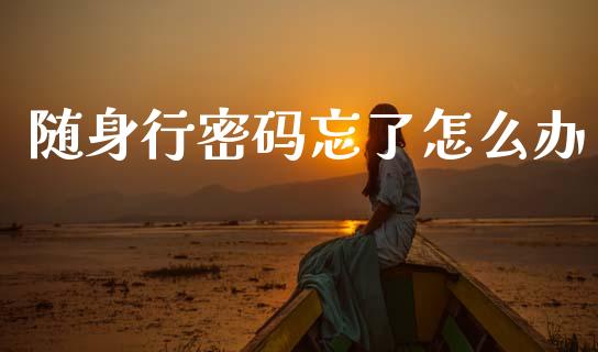 随身行密码忘了怎么办_https://m.fansifence.com_个股行情_第1张