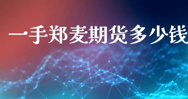 一手郑麦期货多少钱_https://m.fansifence.com_贵金属行情_第1张