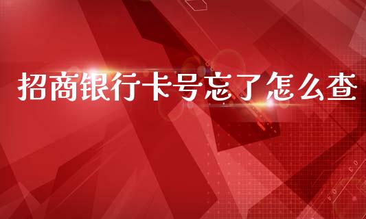 招商银行卡号忘了怎么查_https://m.fansifence.com_个股行情_第1张