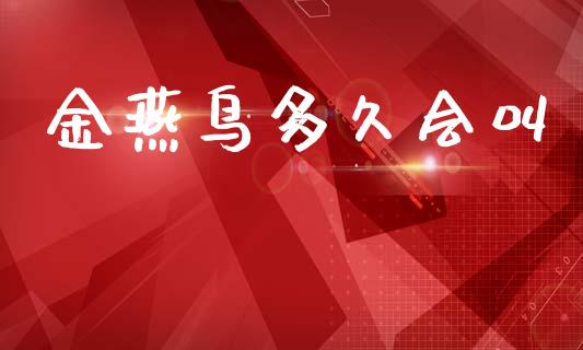 金燕鸟多久会叫_https://m.fansifence.com_消费金融_第1张
