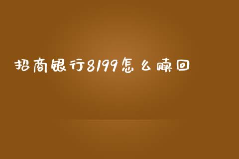 招商银行8199怎么赎回_https://m.fansifence.com_消费金融_第1张