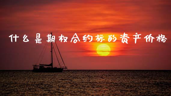 什么是期权合约标的资产价格_https://m.fansifence.com_公募基金_第1张