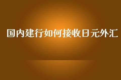国内建行如何接收日元外汇_https://m.fansifence.com_公募基金_第1张