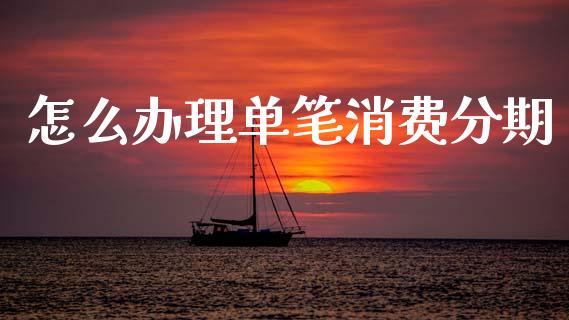 怎么办理单笔消费分期_https://m.fansifence.com_消费金融_第1张
