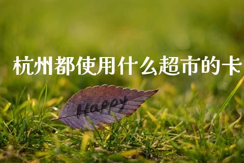 杭州都使用什么超市的卡_https://m.fansifence.com_贵金属行情_第1张