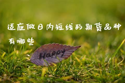 适应做日内短线的期货品种有哪些_https://m.fansifence.com_公募基金_第1张