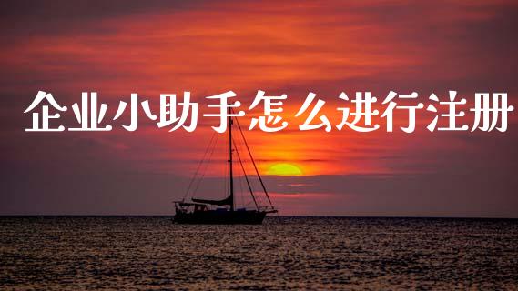 企业小助手怎么进行注册_https://m.fansifence.com_公募基金_第1张