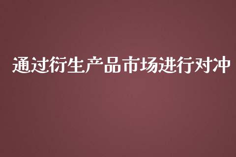 通过衍生产品市场进行对冲_https://m.fansifence.com_公募基金_第1张