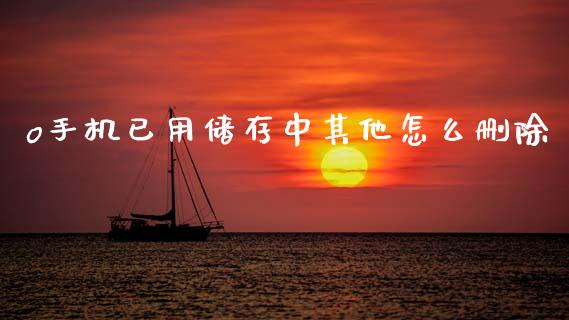 o手机已用储存中其他怎么删除_https://m.fansifence.com_个股行情_第1张