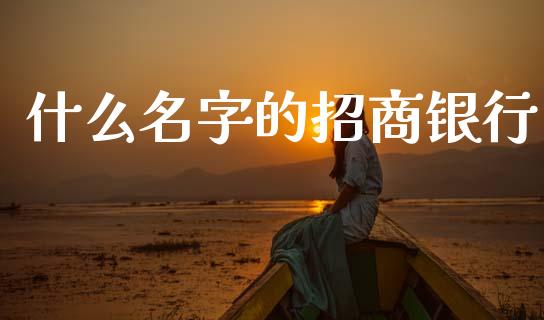 什么名字的招商银行_https://m.fansifence.com_贵金属行情_第1张