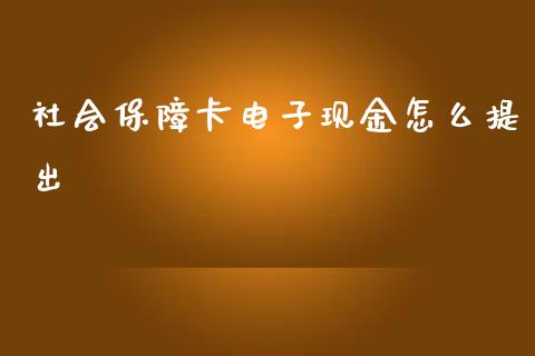 社会保障卡电子现金怎么提出_https://m.fansifence.com_贵金属行情_第1张