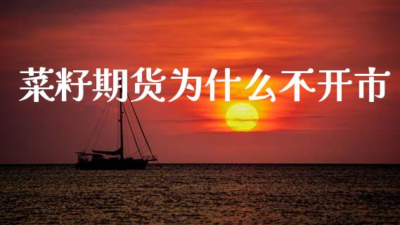 菜籽期货为什么不开市_https://m.fansifence.com_个股行情_第1张